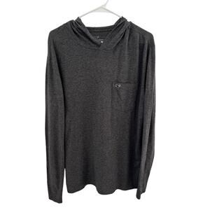 Vineyard Vines Edgartown T-Shirt Hoodie Mens Small Gray Striped Lightweight